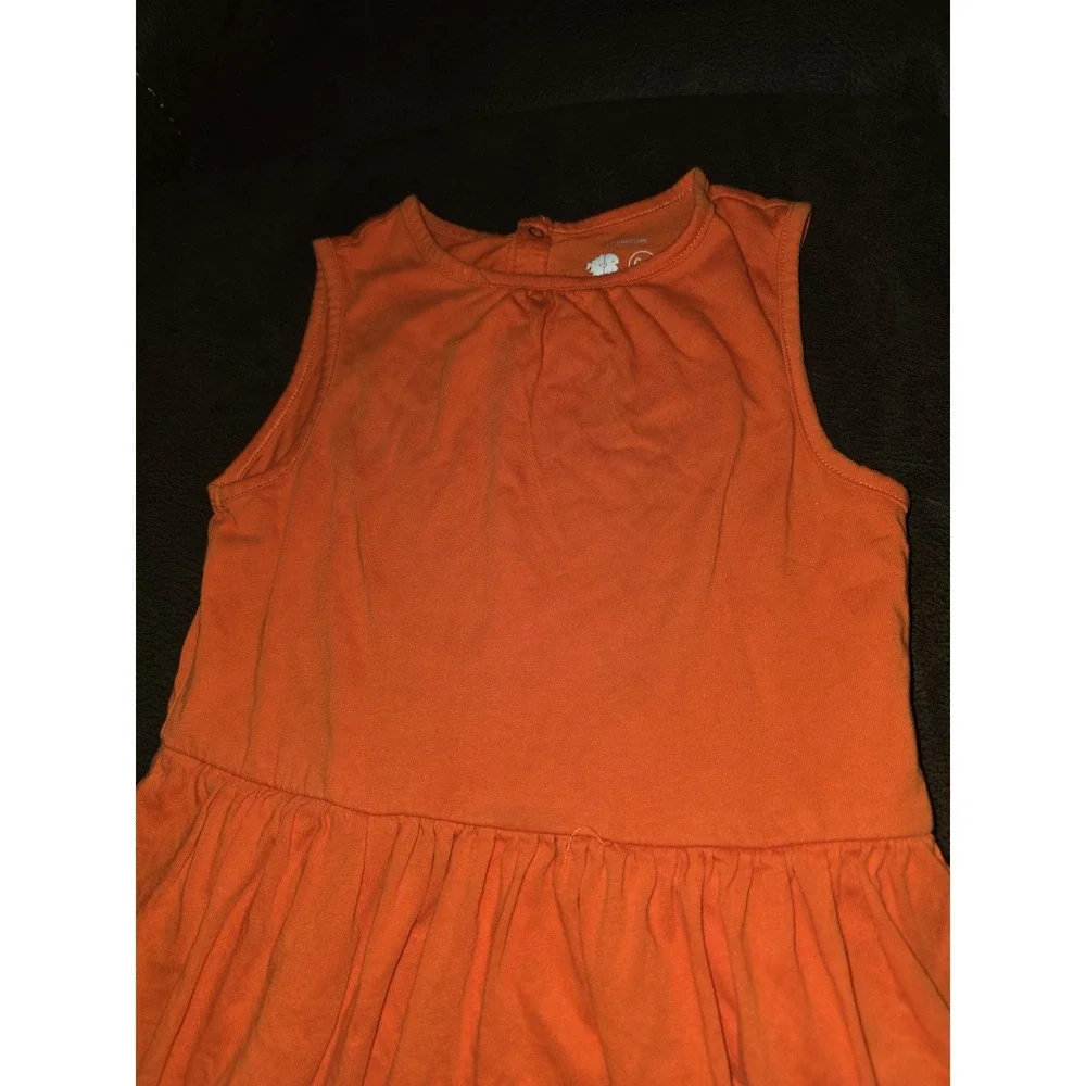 Primary orange dress size 6 7 solid color